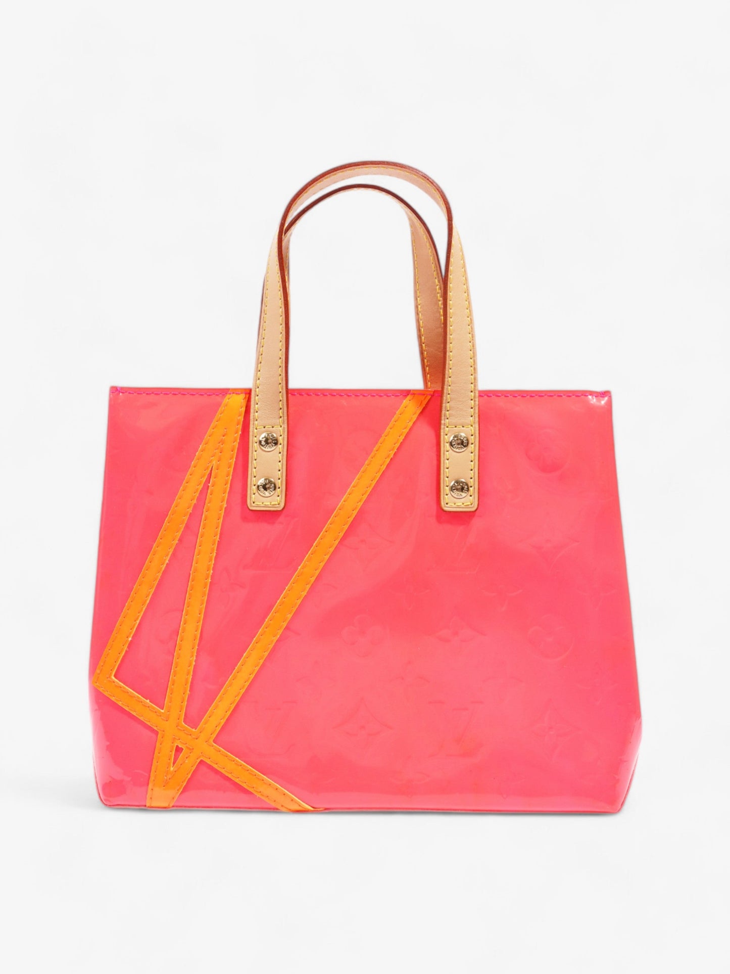 Louis Vuitton x Robert Wilson Reade Tote Fluorescent Pink / Fluorescent Orange Vernis Leather Mini