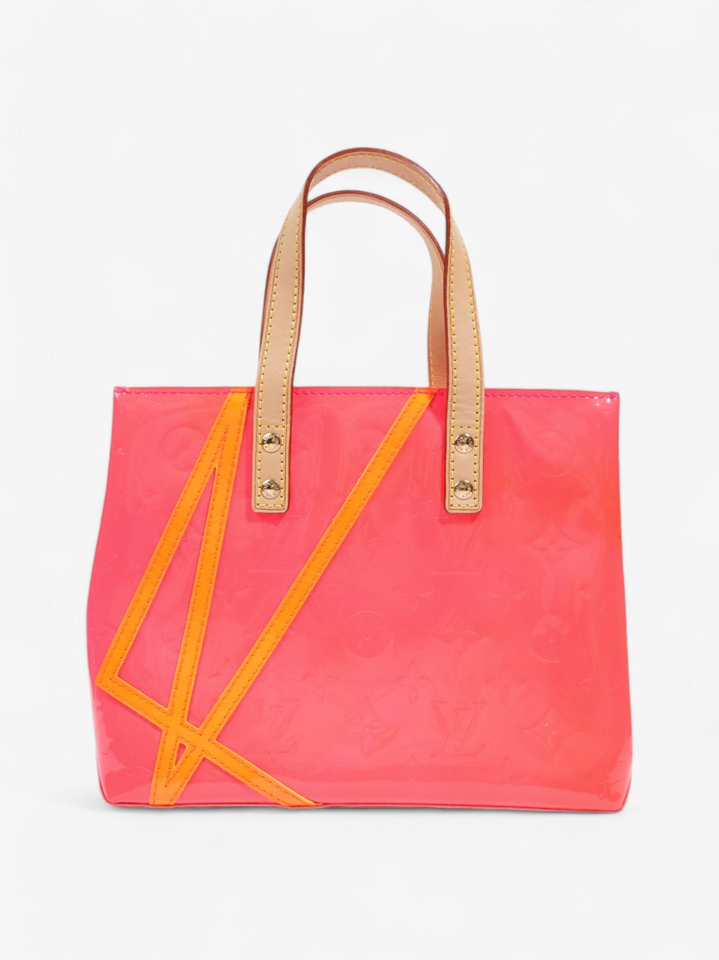 Louis Vuitton x Robert Wilson Reade Tote Fluorescent Pink / Fluorescent Orange Vernis Leather Mini