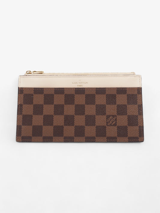 Louis Vuitton Slim Purse Damier Ebene / Cream Canvas