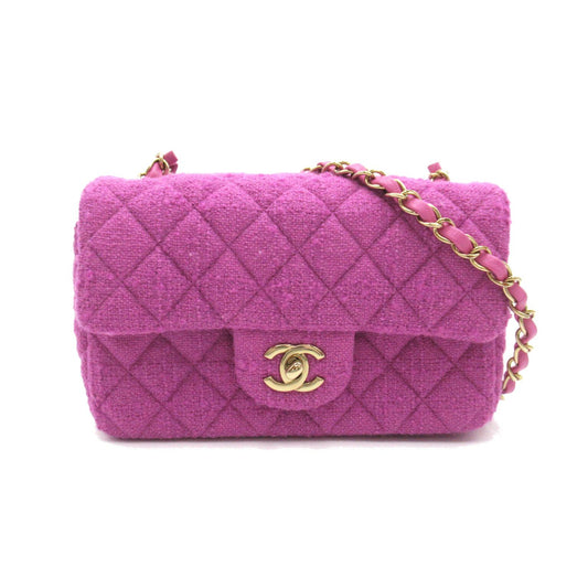 Chanel Purple Mini Classic Chain Shoulder Bag
