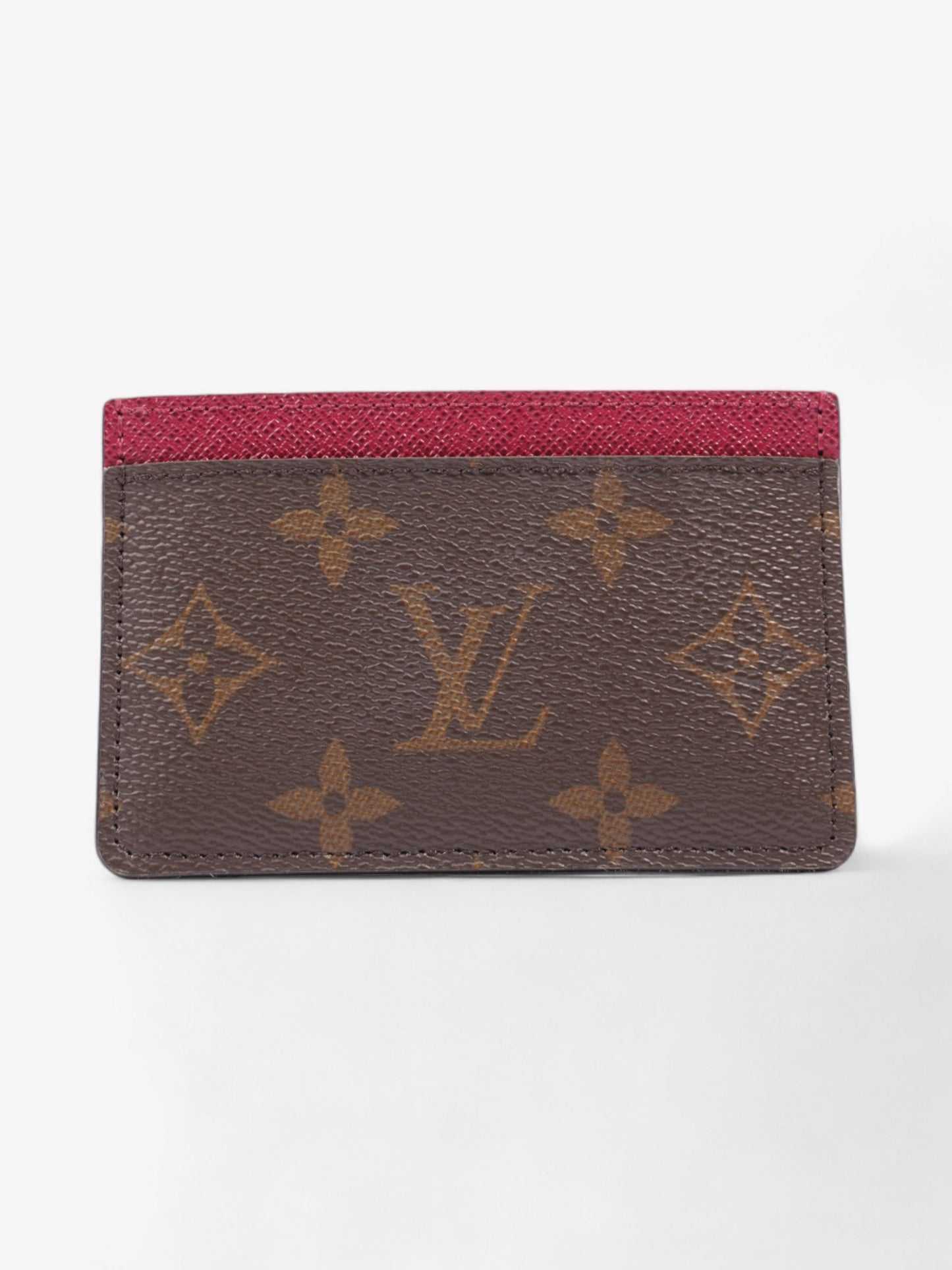 Louis Vuitton Card Holder Monogram / Fuchsia Coated Canvas