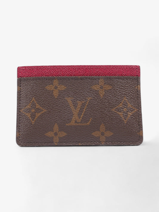 Louis Vuitton Card Holder Monogram / Fuchsia Coated Canvas