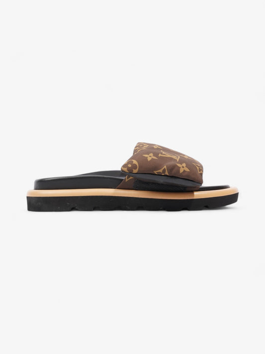 Louis Vuitton Pool Pillow Slides Khaki Monogram Nylon EU 39 UK 6