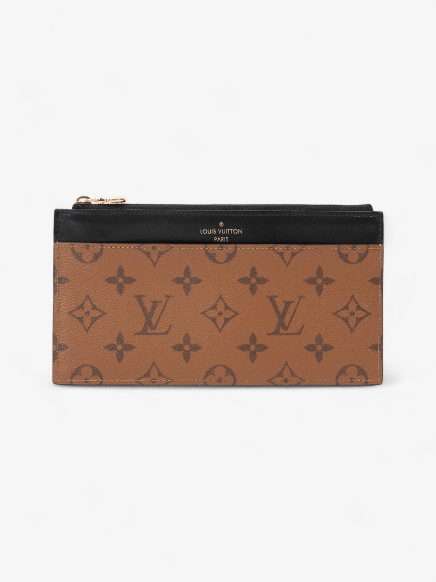 Louis Vuitton Slim Purse Monogram Reverse / Black Coated Canvas