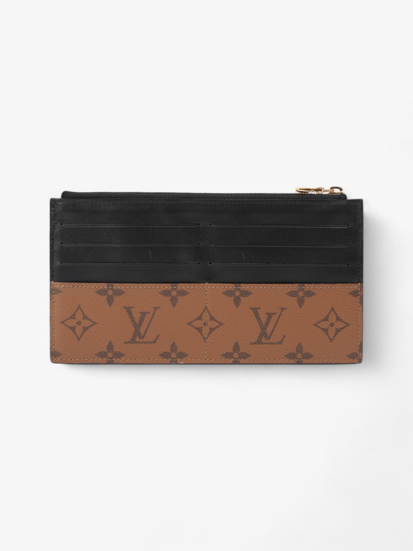 Louis Vuitton Slim Purse Monogram Reverse / Black Coated Canvas
