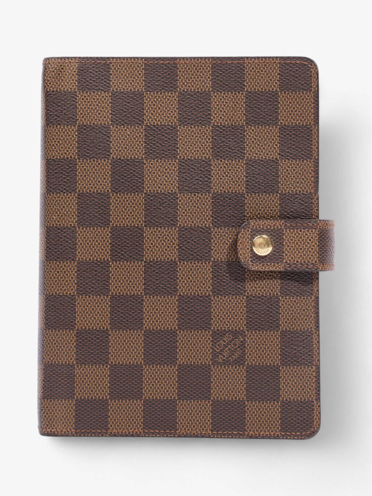 Louis Vuitton Agenda Cover Damier Ebene / Gold Coated Canvas Medium