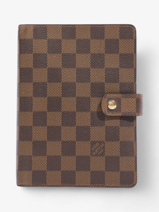 Louis Vuitton Agenda Cover Damier Ebene / Gold Coated Canvas Medium