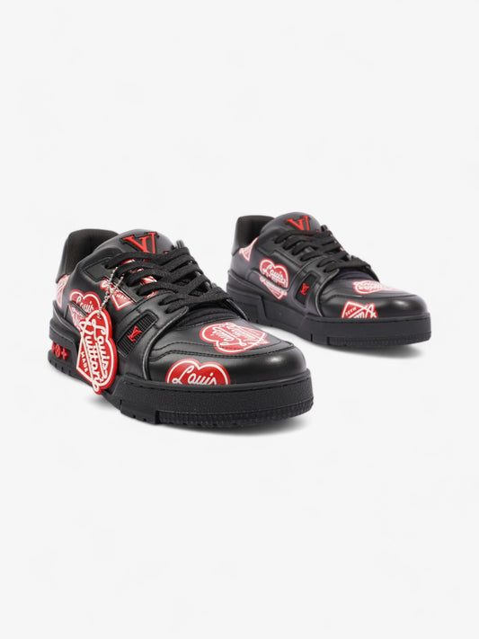 Louis Vuitton Virgil Abloh x Nigo LV Made Heart Trainer Black / Red Leather EU 40.5 UK 6.5