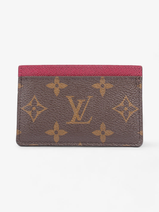 Louis Vuitton Card Holder Monogram / Fuschia Coated Canvas