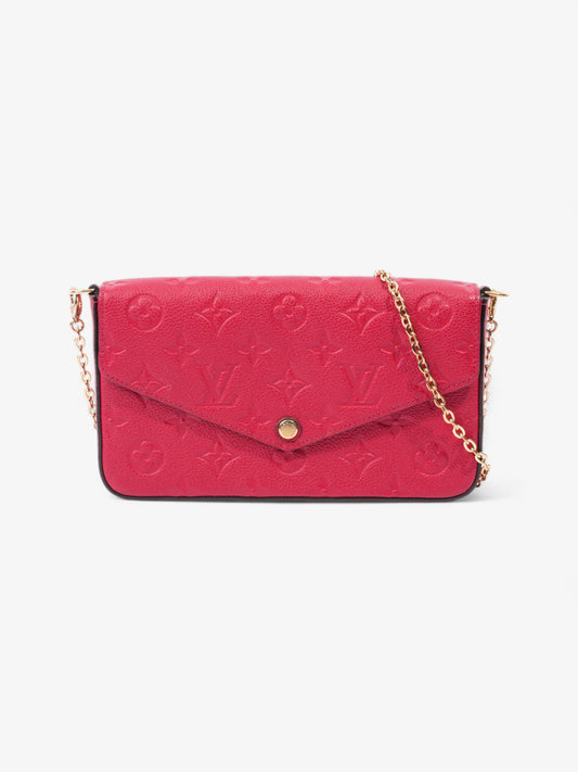 Louis Vuitton Pochette Felicie Red Monogram Empreinte Leather