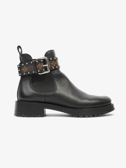 Louis Vuitton Star Trail Ankle Boot Black / Brown Monogram Leather EU 36 UK 3