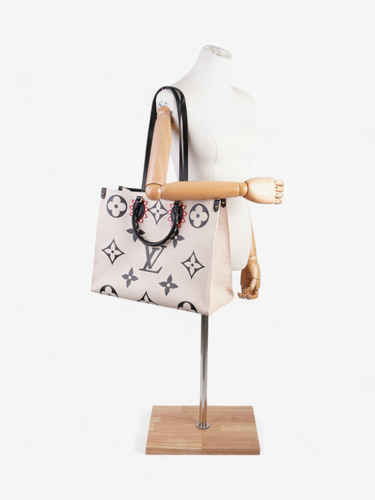 Louis Vuitton On the Go Cream / Black / Red Empreinte Leather GM