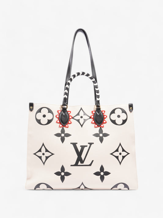 Louis Vuitton On the Go Cream / Black / Red Empreinte Leather GM