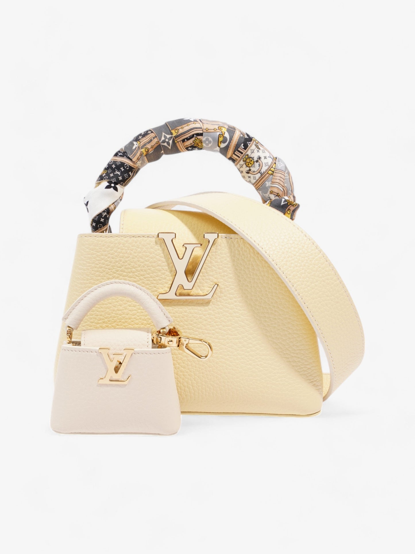 Louis Vuitton Capucines Butter Yellow / Cream Vachetta Leather Mini