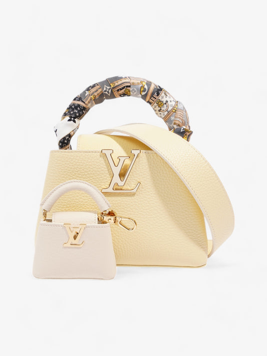 Louis Vuitton Capucines Butter Yellow / Cream Vachetta Leather Mini