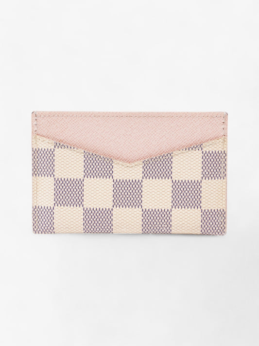 Louis Vuitton Daily Card Holder Damier Azur / Ballerine Pink Coated Canvas