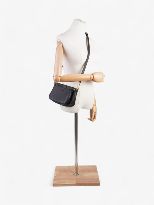 Louis Vuitton Multi Pochette Accessoires Bag Black Empreinte Leather Mini