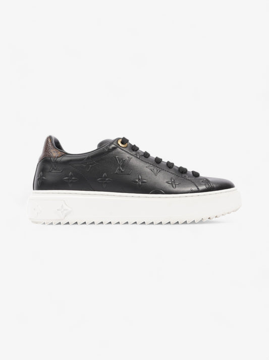Louis Vuitton Time Out Sneakers Black / Monogram Leather EU 37 UK 4