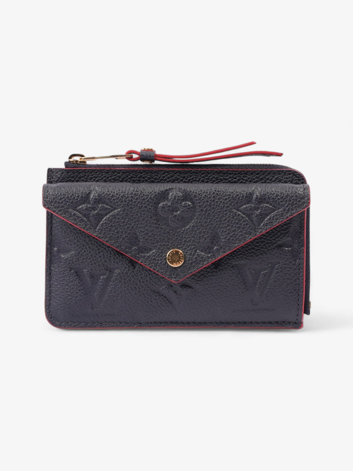 Louis Vuitton Recto Verso Card Holder Monogram Empreinte / Navy Blue / Red Empreinte Leather
