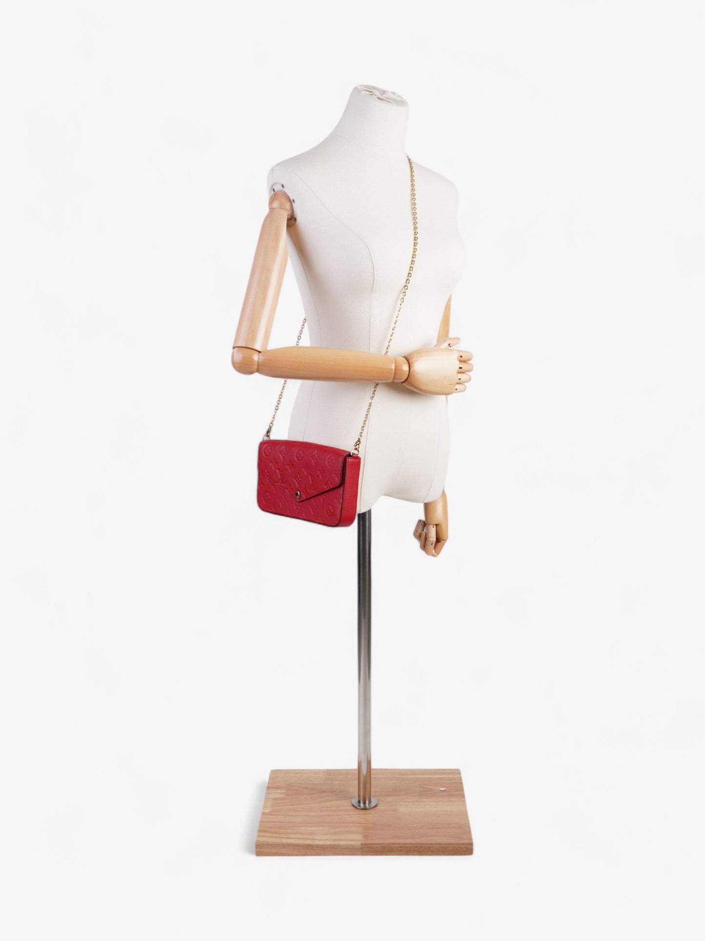 Louis Vuitton Pochette Felicie Monogram Empreinte / Red Empreinte Leather