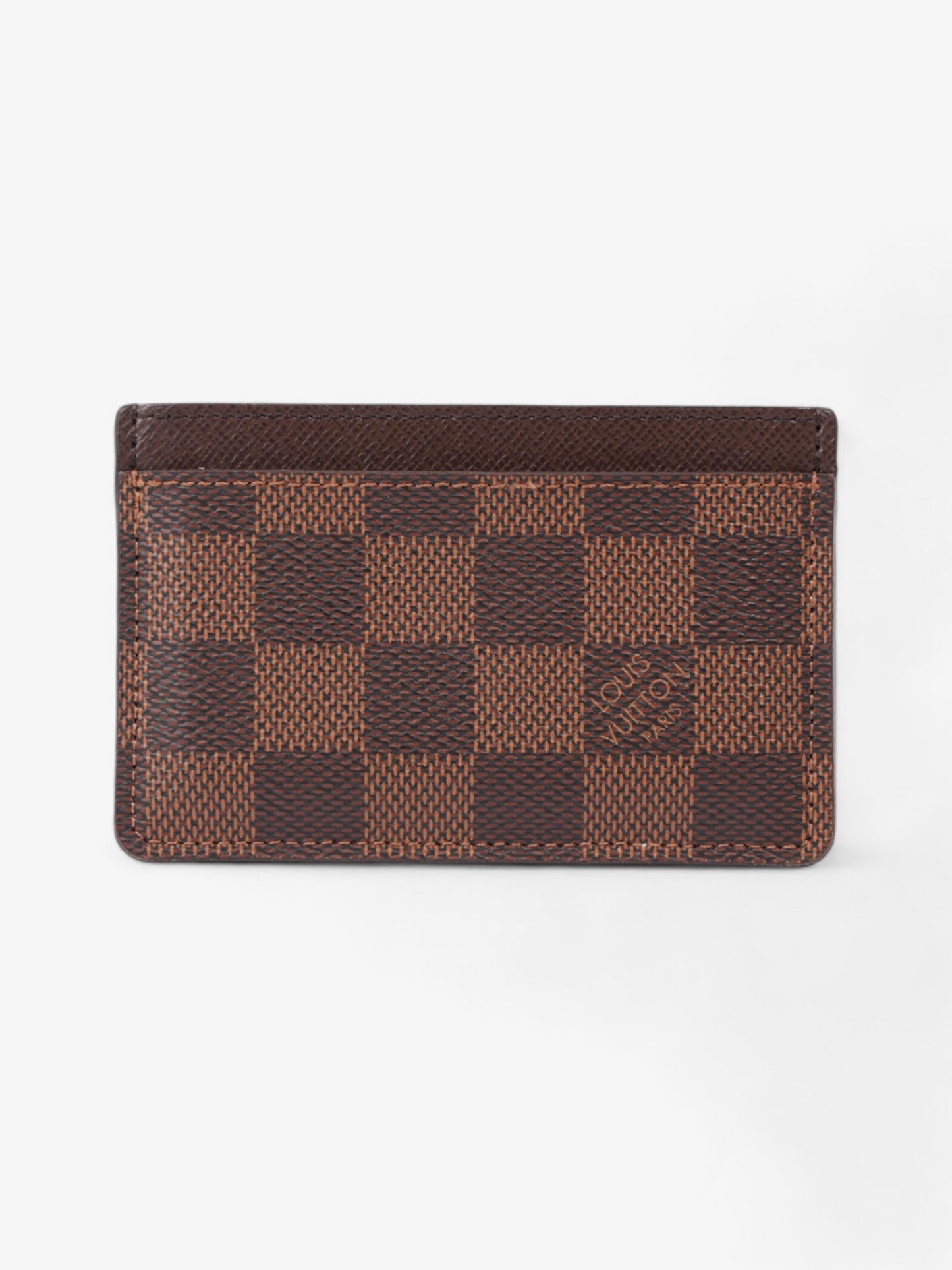 Louis Vuitton Card Holder Damier Ebene Coated Canvas
