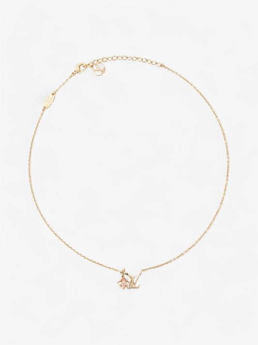 Louis Vuitton Loulougram Necklace Gold / Pink Base Metal
