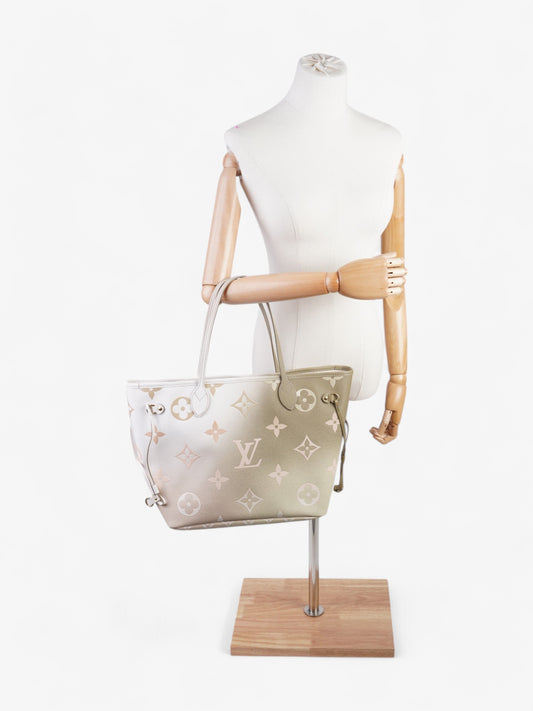 Louis Vuitton Neverfull Spring In The City Khaki / White / Beige Coated Canvas MM