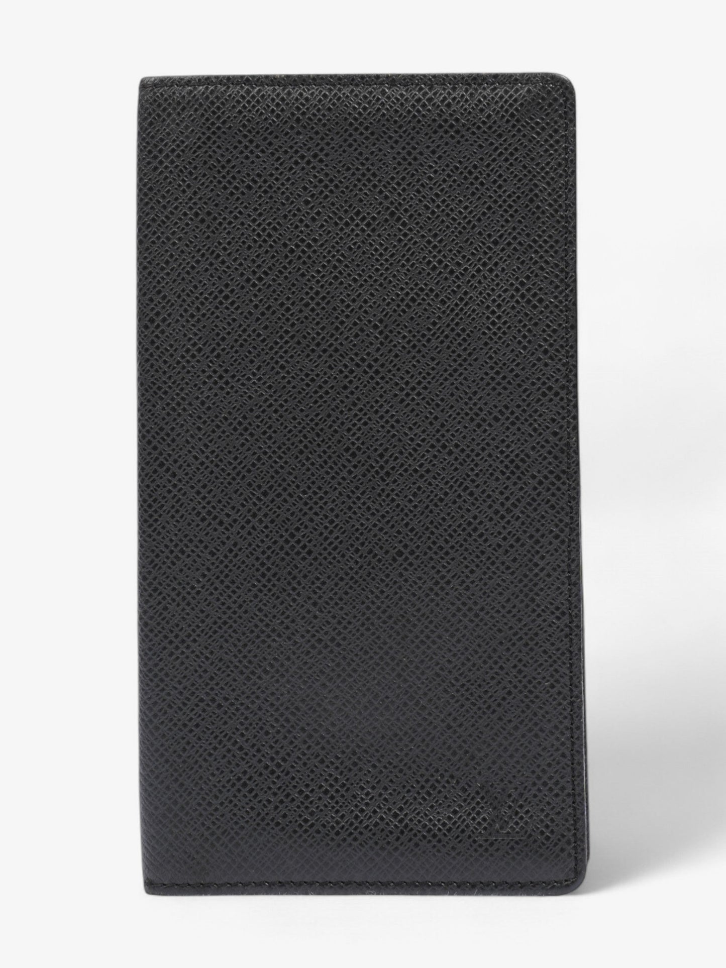 Louis Vuitton Porte Cartes Wallet Black Taiga Leather