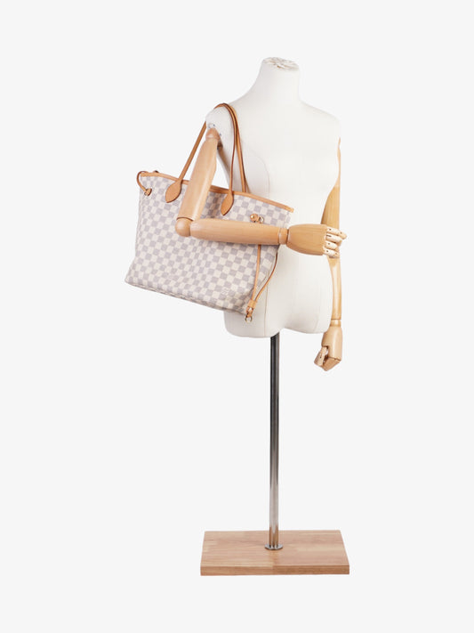 Louis Vuitton Neverfull MM Damier Azur Coated Canvas