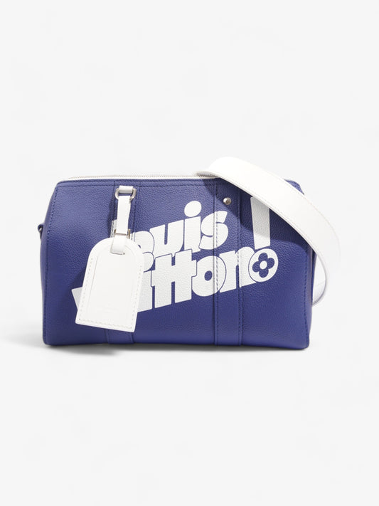 Louis Vuitton City Keepall Blue / White Leather