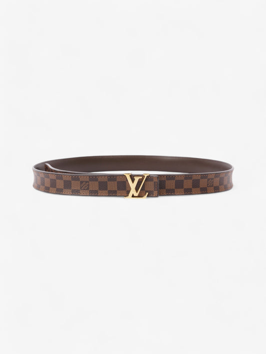 Louis Vuitton LV Iconic Belt Damier Ebene / Gold Leather 85cm / 34"