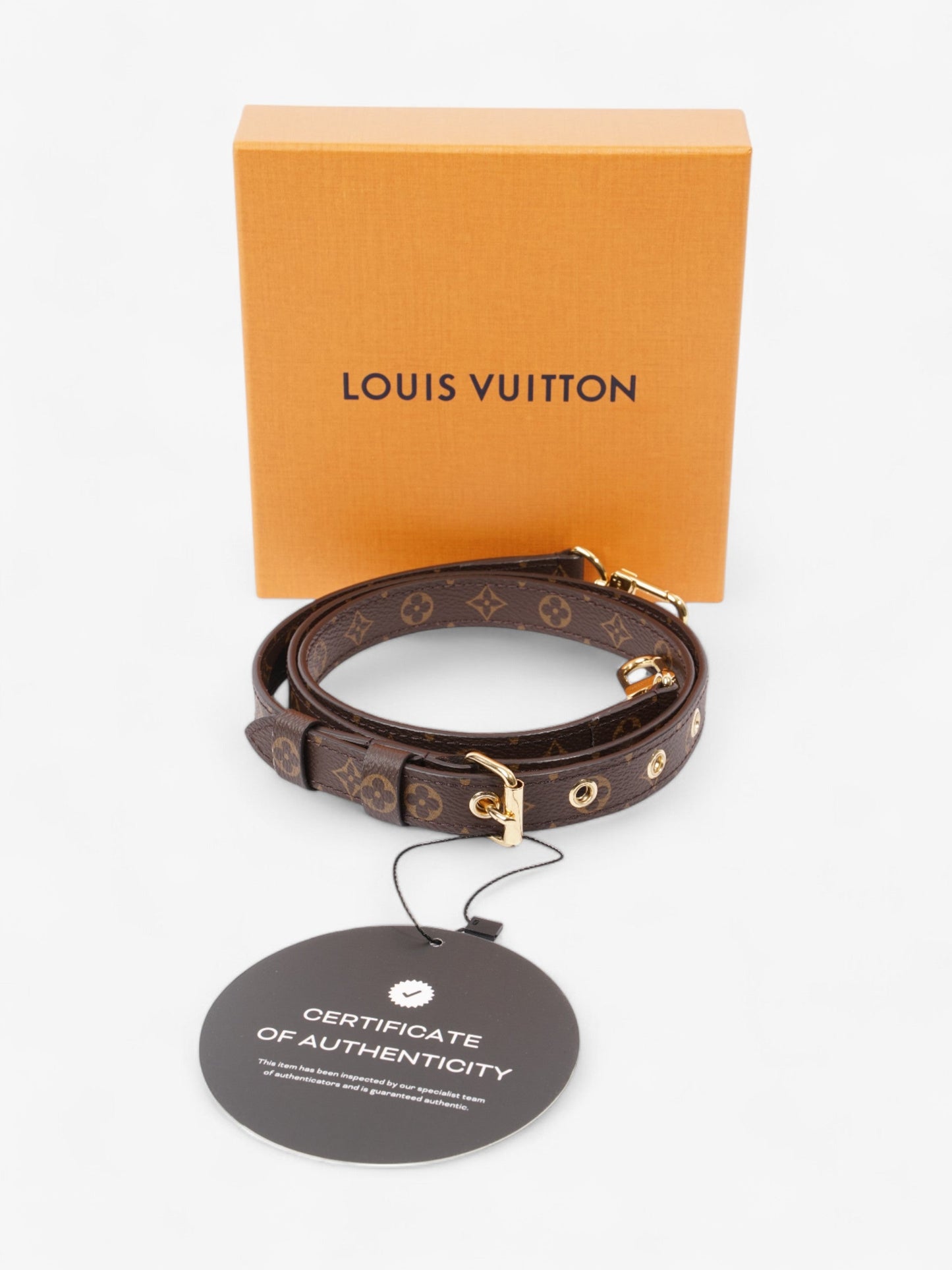 Louis Vuitton Bandoulière Bag Strap Monogram / Gold Canvas