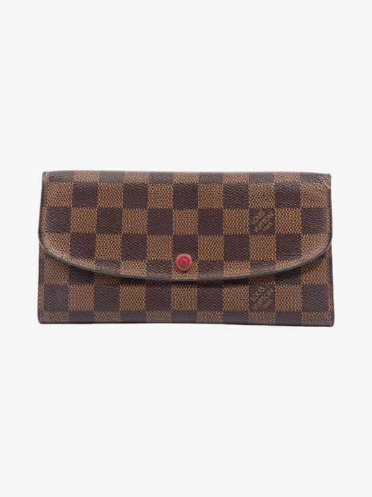 Louis Vuitton Emilie Wallet Damier Ebene Coated Canvas