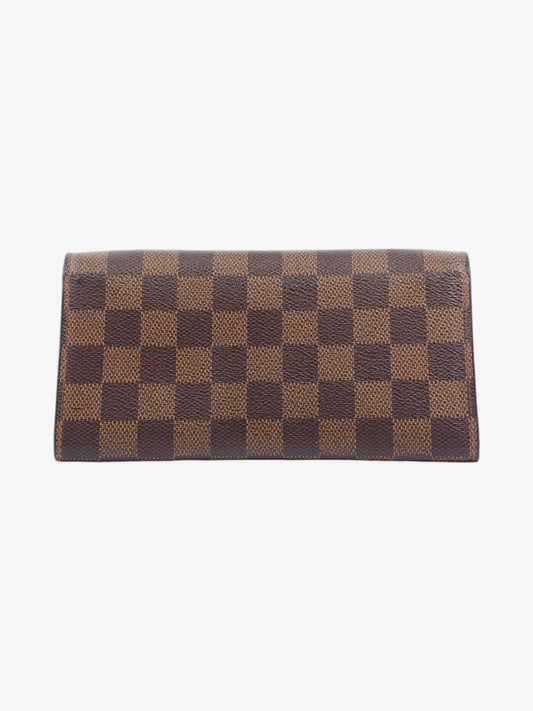 Louis Vuitton Emilie Wallet Damier Ebene Coated Canvas