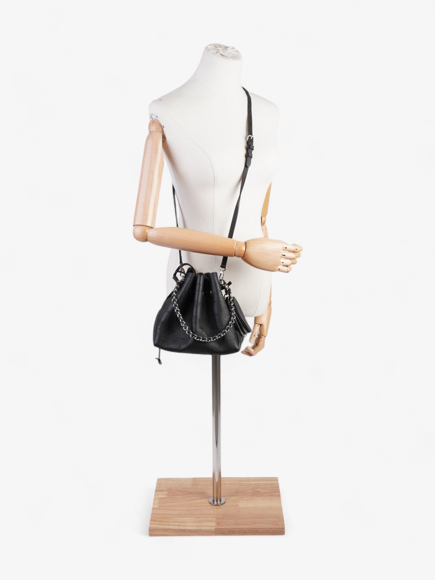 Louis Vuitton Bella Bucket Bag Black Monogram Calfskin Leather
