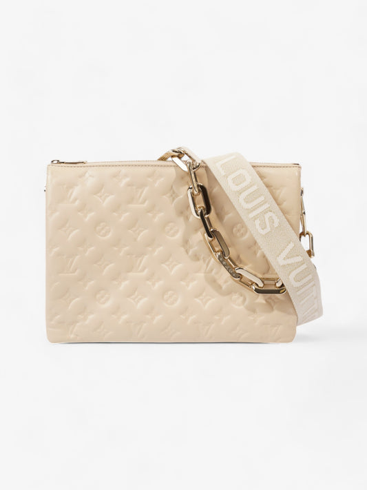 Louis Vuitton Coussin Light Beige Lambskin Leather MM