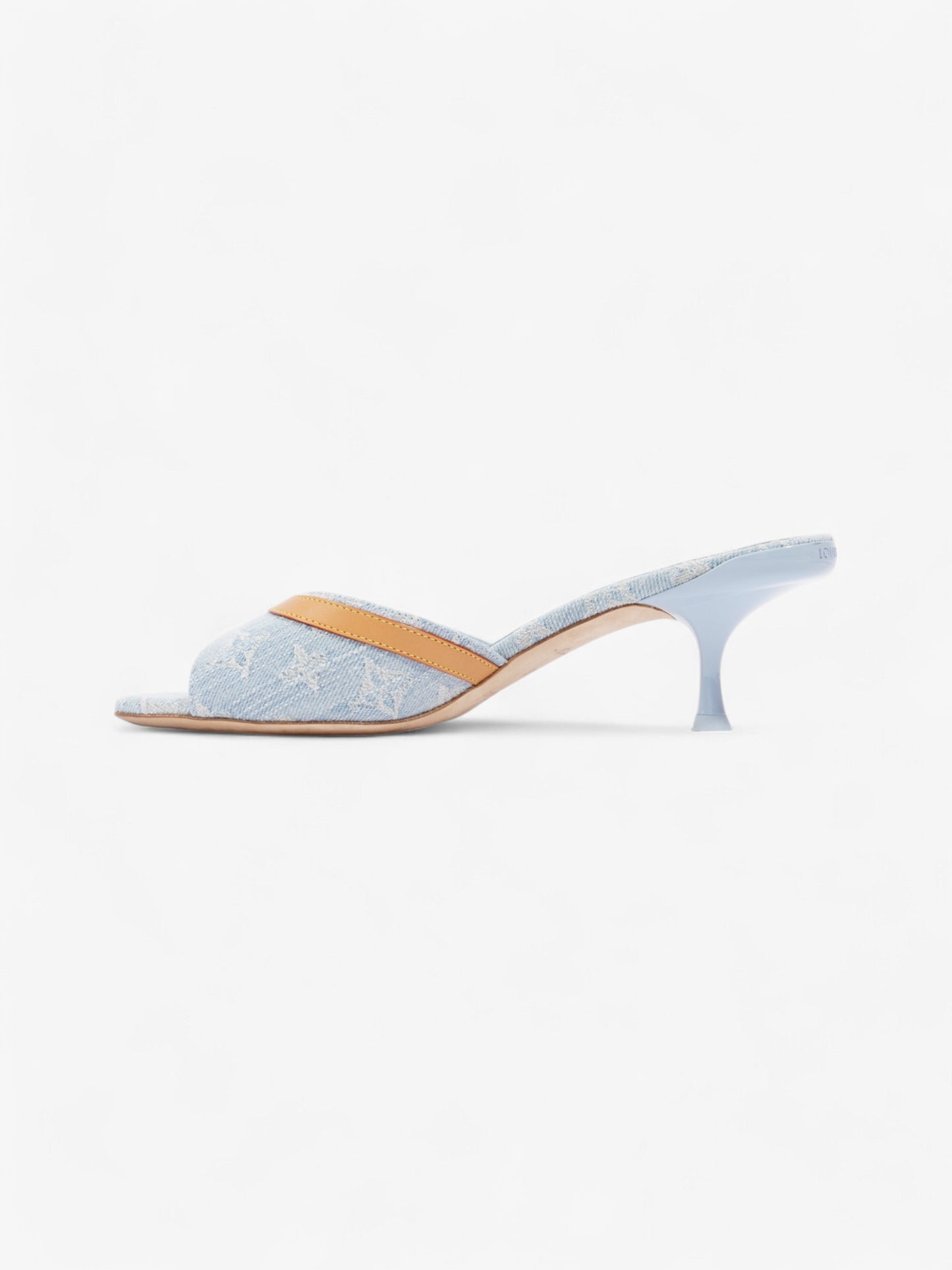 Louis Vuitton Neo Revival Mules Light blue / Beige  Canvas EU 38.5 UK 5.5