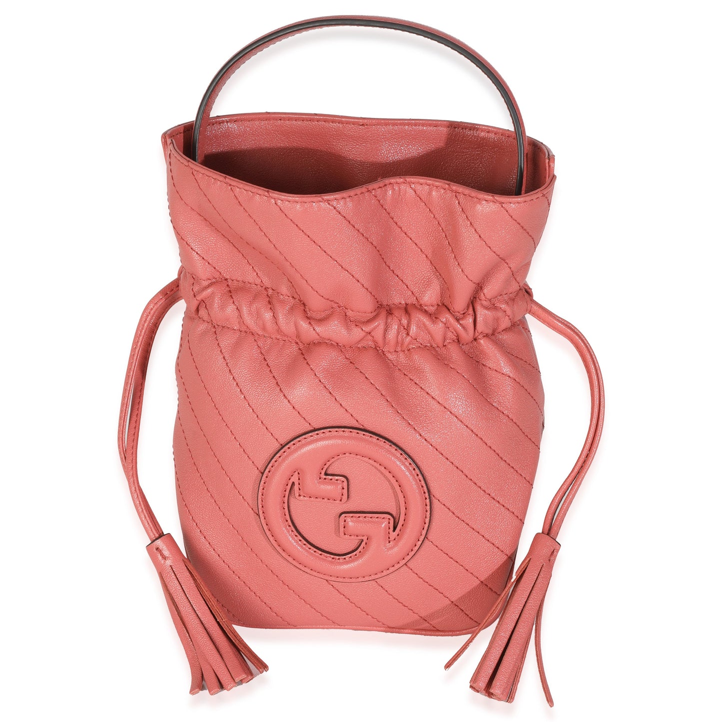 Gucci Pink Calfskin Blondie Bucket Bag