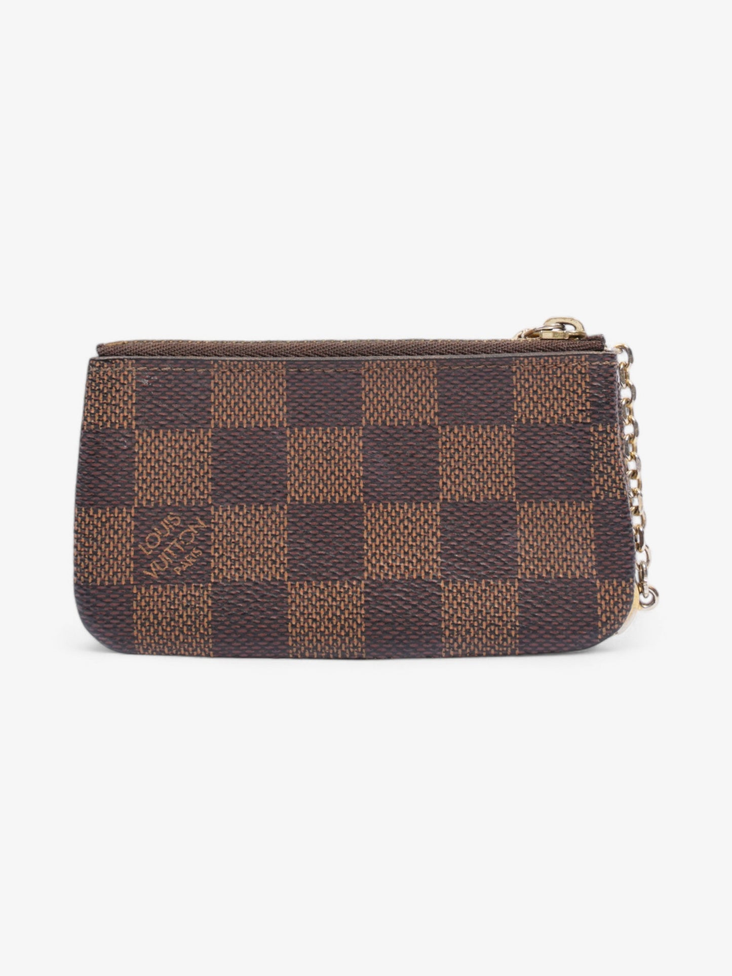Louis Vuitton Pochette Cles Coin Purse Damier Ebene Coated Canvas
