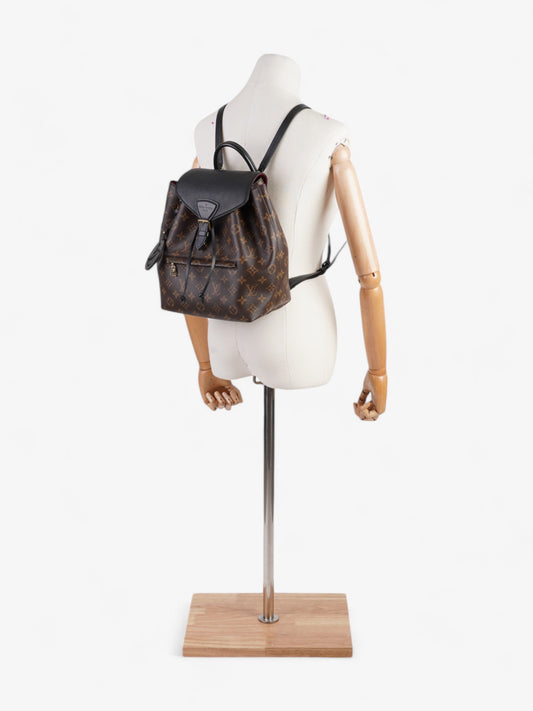 Louis Vuitton Montsouris  Monogram / Black Coated Canvas PM