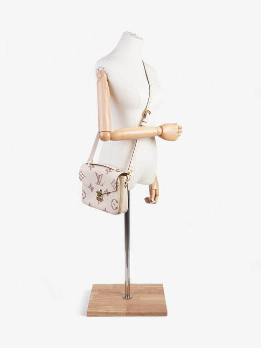 Louis Vuitton Pochette Metis Creme / Bois De Rose Empreinte Leather