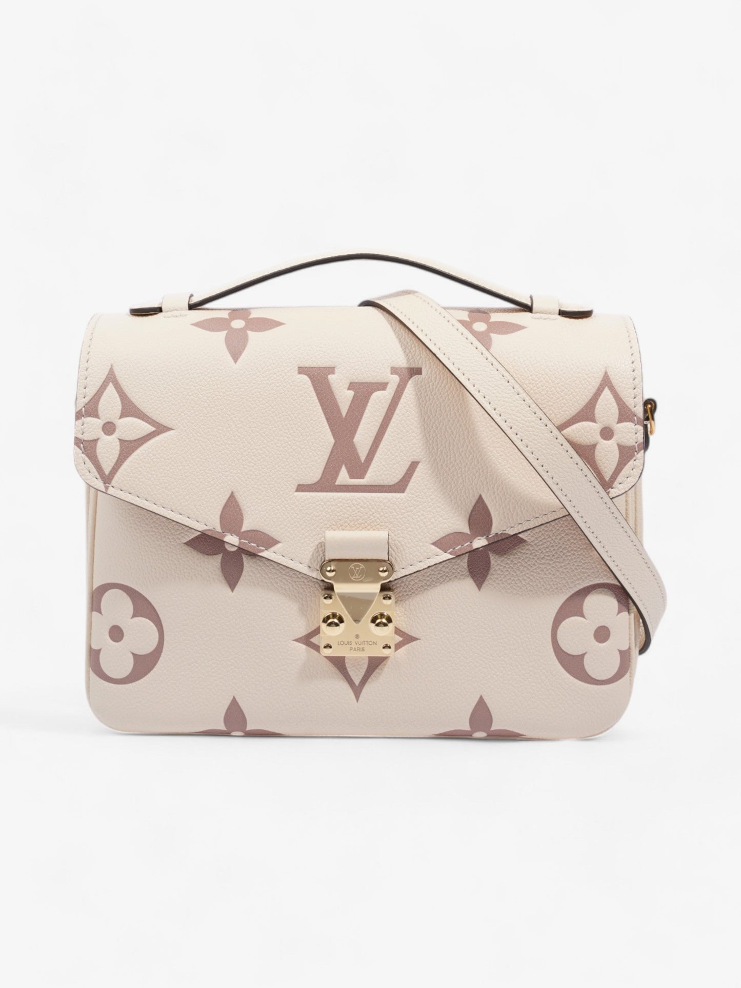 Louis Vuitton Pochette Metis Creme / Bois De Rose Empreinte Leather