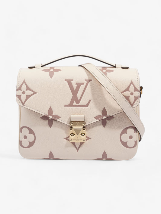 Louis Vuitton Pochette Metis Creme / Bois De Rose Empreinte Leather
