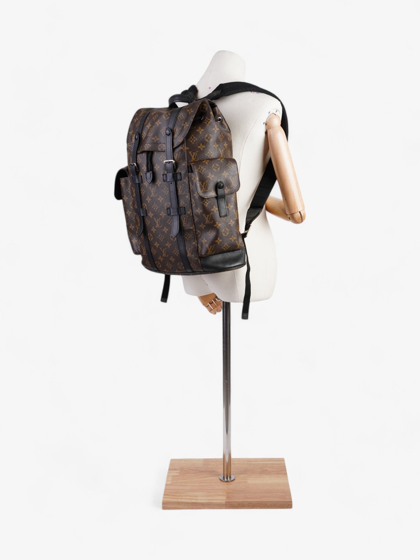 Louis Vuitton Christopher Monogram / Black Coated Canvas MM