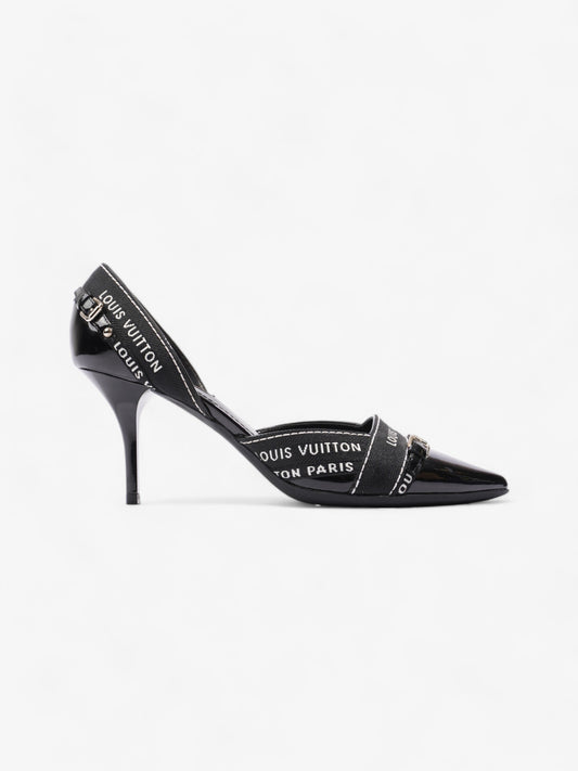 Louis Vuitton Ribbon Pumps 70 Black / White Patent Leather EU 38.5 UK 5.5