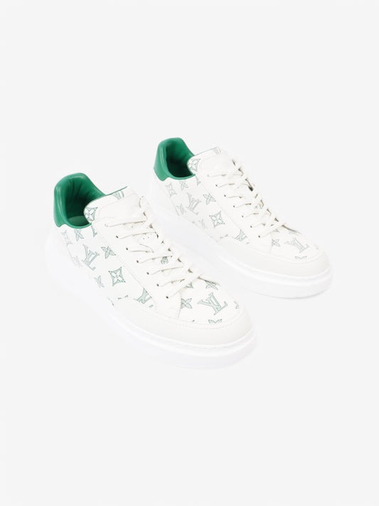 Louis Vuitton Beverley Hills White  / Green Leather EU 41.5 UK 7.5