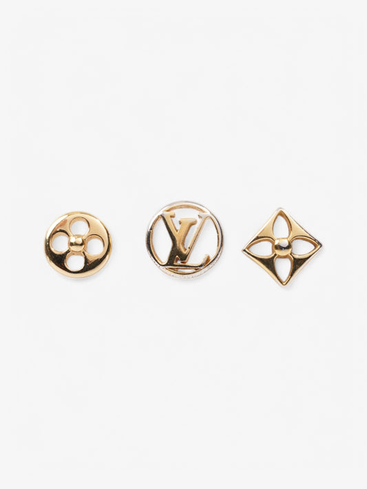 Louis Vuitton Crazy In Lock Earrings Set Gold Base Metal