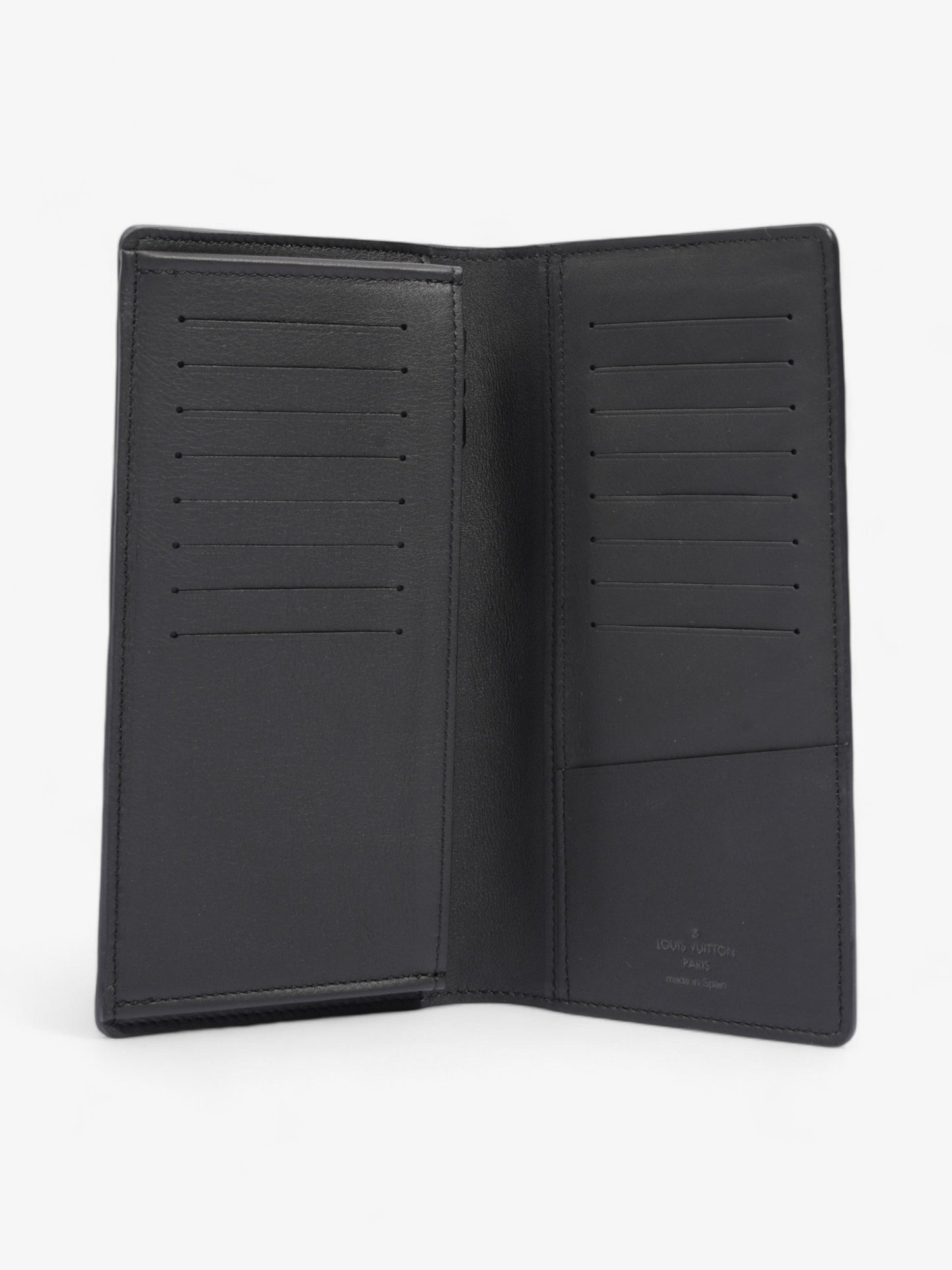 Louis Vuitton Brazza Wallet Black Monogram Vachetta Leather