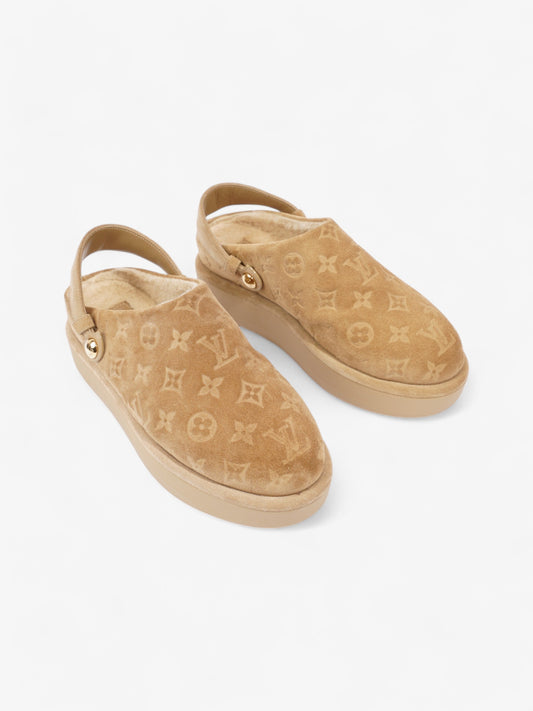 Louis Vuitton Aspen Platform Clogs Beige  Suede EU 41 UK 7