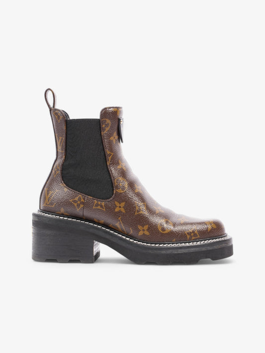 Louis Vuitton Beaubourg Ankle Boots Monogram / Black Coated Canvas EU 38.5 UK 5.5